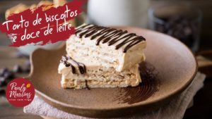 Torta de biscoitos e doce de leite sem assar SEM GLÚTEN